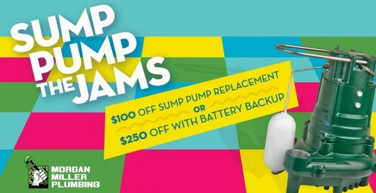 Sump Pump Jams $100 off sump pump or $250 off with battery backup