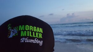 Morgan Miller hat at the beach
